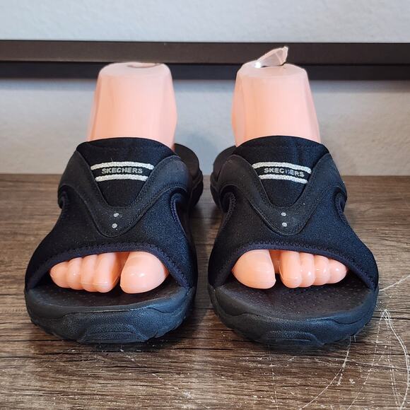 Skechers Reggae Sun Fest Women's Sandals Shoes Size 10 Black - Picture 2 of 9